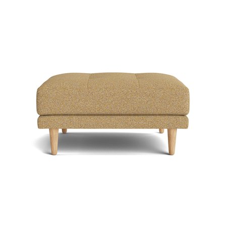 Cali Pouf Hocker Puente Gelb Funktionalistisch Elegant für Cali-Sofaserie Zwei Schichten für leichten Look Bequemer Sitzhocker 40cm Höhe