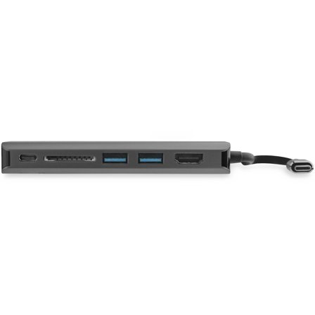 StarTech USB C Multiport Adapter - USB-C Travel Dock to 4K HDMI, 3x USB 3.0 Hub, SD/SDHC, GbE, 60W PD 3.0 Pass-Through - USB Type-C/Thunderbolt 3 -