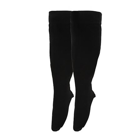 Knähöga kompressionsstrumpor för åderbråck 23 till 32 mmhg stödstrumpor plus size svart
