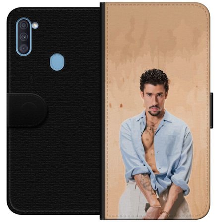 Yhteensopiva Lompakkokotelo Samsung Galaxy A11 Bad Bunny Super Bowl-inspiroima grafiikka, jossa NFL-trofe ja San Franciscon silta urheilusuunnitteluss