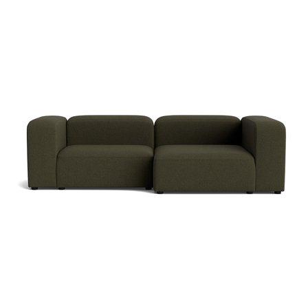 Milo chaiselong sofa, højrevendt | 260cm - Loop Grøn - 260x130x72 - Sofa, chaiselong