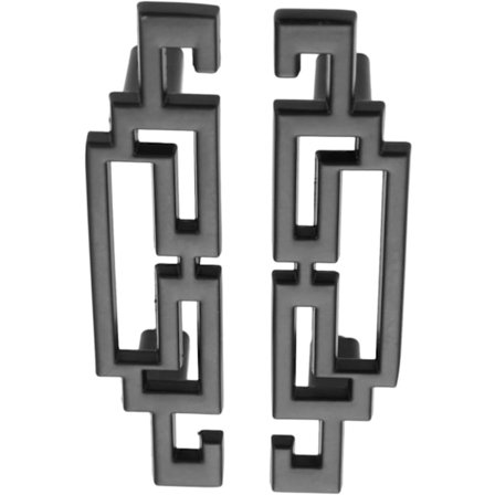 2 st svarta kökshandtag Centrumdistans 64 mm Total längd 106 mm Möbelhandtag för badrum kök sovrum låda garderob byrå skåp (S