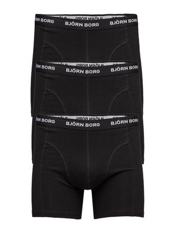 Cotton Stretch Boxer 3P Boxerkalsonger Svart Björn Borg
