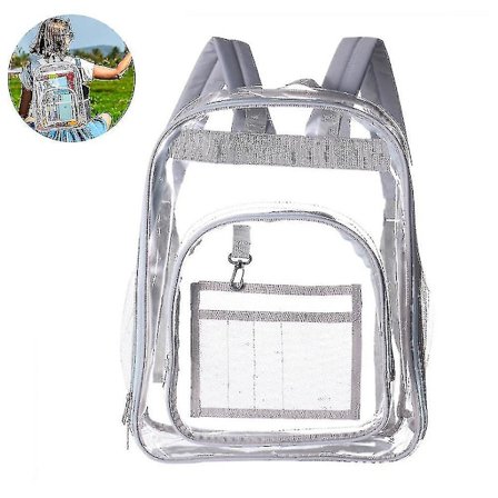 Klar PVC Rygsæk Fashion Transparent PVC Skole Taske Holdbar