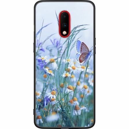 Oneplus 7 Svart Skal Blommor