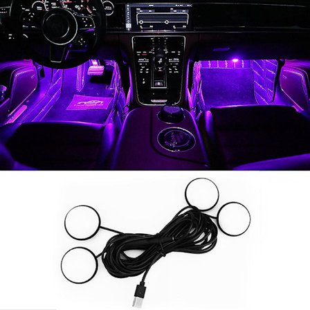 LED Atmosfärslampor För Bil Fot Ambient Dekorativ Lampa En Med Fyra Nattlampa Stjärnlampa Bil Ljus Interiör Tillbehör| |