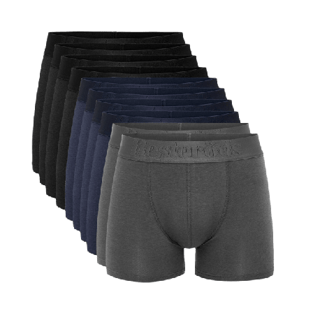 Resteröds Boxer Bamboo 10-pack - Regular Leg Kalsonger Herr Svart M