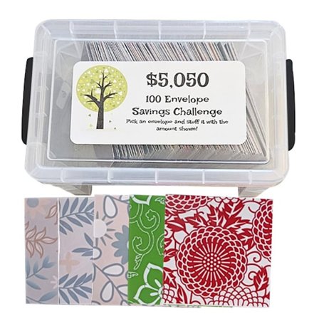 100 kuvert Utmaningslåda Set utmaningar Budget Box 3 3