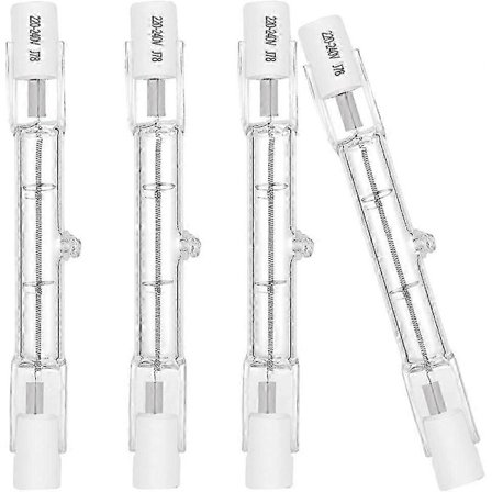 5-pack 80W Halogenlampa R7S 78mm 230V 2100lm Varmvit 2700K T3 J Typ Strålkastarlampa