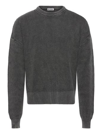 Weekday Boxy Cotton Sweater - Grey - L