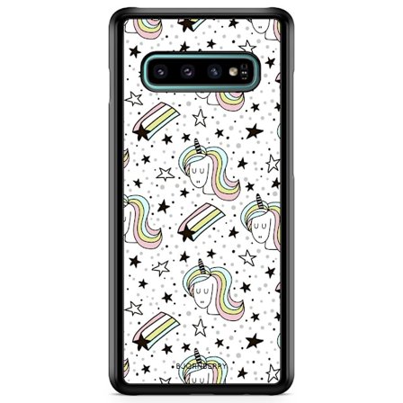 Bjornberry Skal Samsung Galaxy S10 Plus - Mönster Enhörning