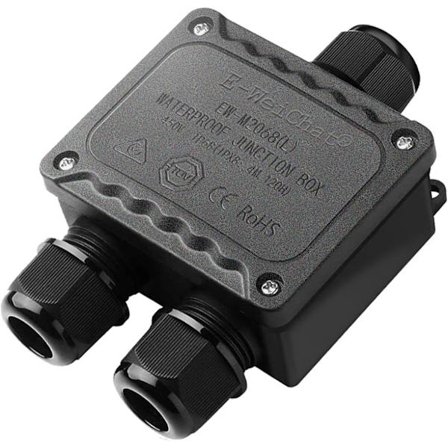 Vedenpitävä IP68 3-tie ulkokäyttöön tarkoitettu kytkentärasia kaapelitiivisteillä, ZQKLA