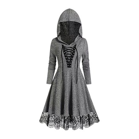 Hettekjole for kvinner Trendy Lady MIDI-kjole for hverdagsbruk Julebord Vinterarbeid