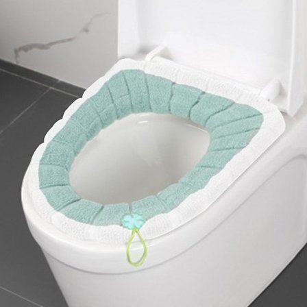 Badrum Toalettstol Stängning Tvättrbar Mjuk Värmare Matta Omslag Pad Kudde