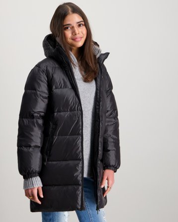 Tommy Hilfiger ESSENTIAL LONG DOWN JACKET Sort Jakker Pige - Kids Brand Store