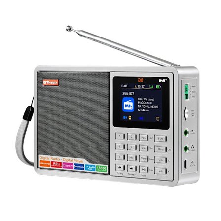 Digital radiomodtager DAB+FM RDS Bluetooth MP3-afspiller REC-optager TF-kort