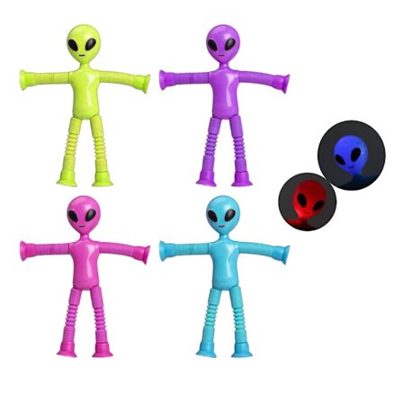 Tegneserie Alien Toy Teleskopisk sugekopp Sensorisk Leke Dyre Sucker Toy Fidgets Sensorisk Leke Julegave til barn