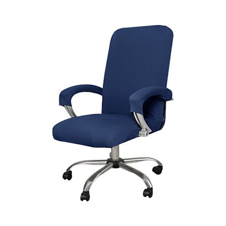 Kontor Drejestol Betræk, Strækbart, Marineblå Størrelse M