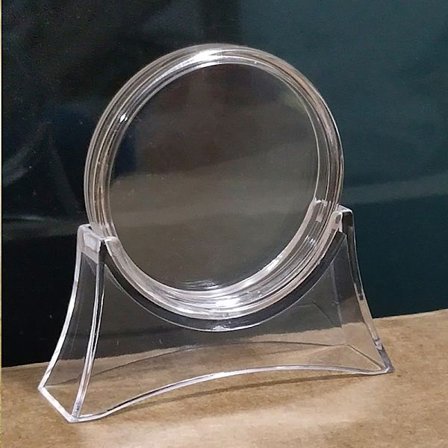 Akryl møntkapsel æske med display base samleobjekt mønt hol