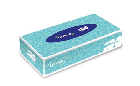 LYRECO Ansiktsservetter 2-lagers vit 100/fp - Lyreco - Städ och hygien - Tvål och hygien - Ansiktsservetter och näsdukar