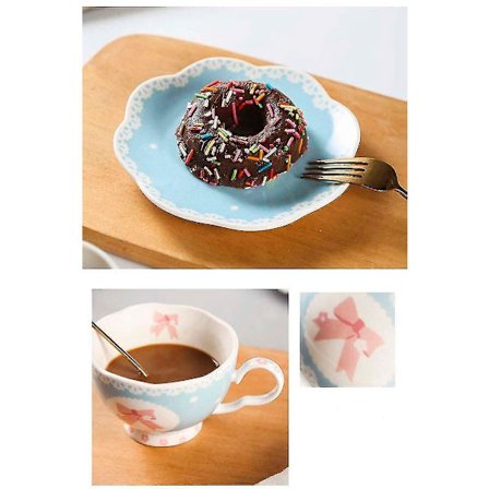 Exklusiv Maid Bowknot Kaffeekopp Keramik Lyxigt Teset