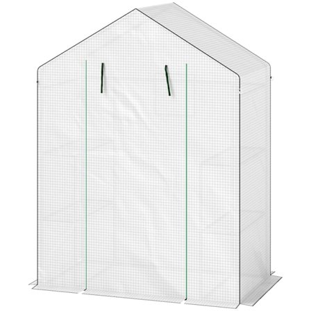 Rootz walk -in växthus med hyllor - Mini -Greenhouse - UV -resistent - Optimal ventilation - 143L x 74B x 190H cm