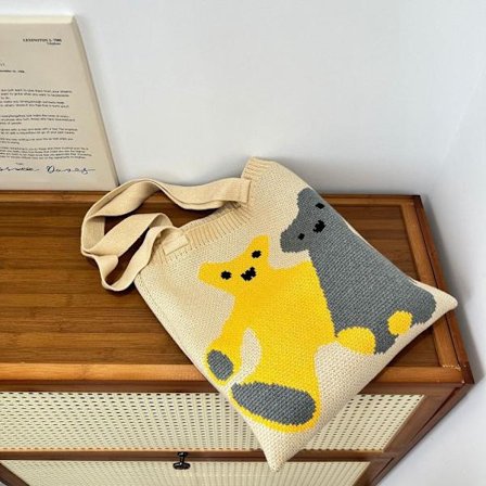 Håndvævet taske knude håndledstaske 4 4