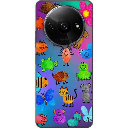 Yhteensopiva Puhelinkuori Xiaomi Redmi A3 Little Scribble Friends