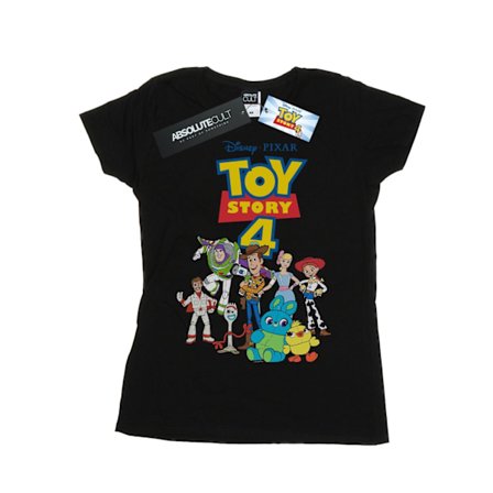 Disney Dam/Dam Toy Story 4 Crew Bomull T-shirt XXL Svart