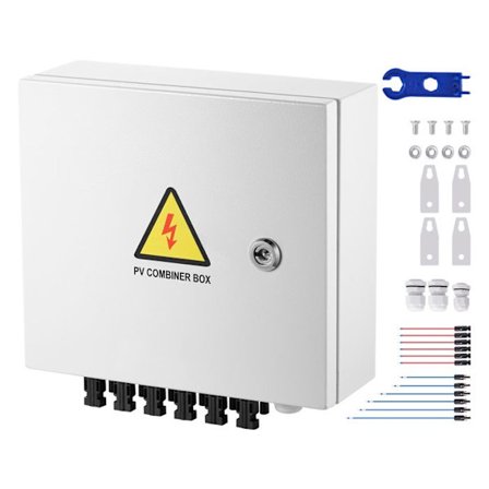 Kombinationsboks PV-Duoku-Kombinationsboks til solenergi med 6 kanaler-Sikring 15 A-Generator 125 A-Overstrømsbeskyttelse-IP65