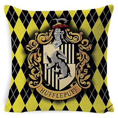 Harry Potter Slytherin Ravenclaw Hufflepuff Gryffindor Hogwarts Putetrekk Dekorative Puter Sofa Bil Hjem Kontor Dekor Gaver (Hufflepuff)