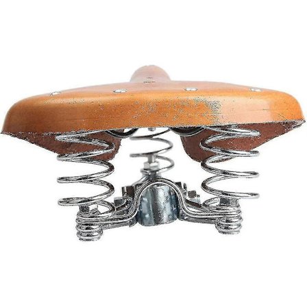 2024, aitoa nahkaa oleva jousipyörän satula, retro-korvaava nahkainen polkupyörän satulatyyny jousi-istuin