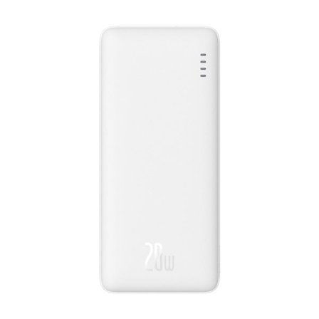 Baseus Airpow powerbank 20W 10000mAh med dobbelt opladning - Hvid