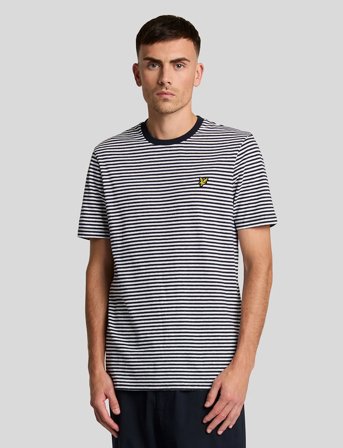Lyle & Scott Linen Blend Breton Stripe T-Shirt - Multi/patterned - L