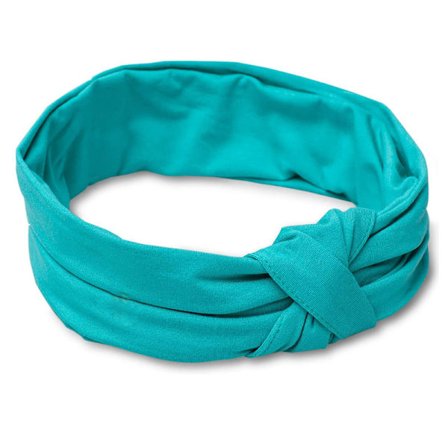 Smaragdgrøn elastisk bandana-hovedbånd til mænd - langt hår til kvinder