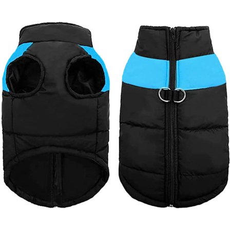 Vanntett vinterhundfrakk, hundevinterjakke, varm jakke kjæledyrklær, kjæledyrshund brystbeskyttelse