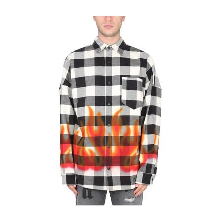 Palm Angels Coats Sort, Herre Skjorter