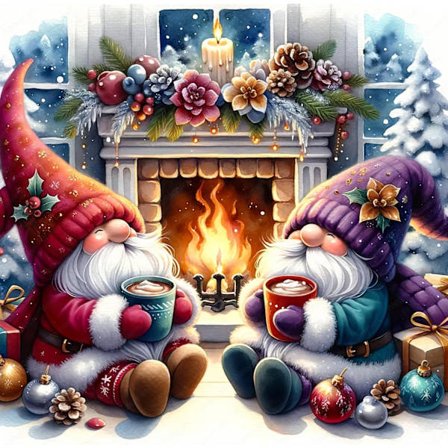 5D Diamantkunstsett for nybegynnere, DIY Jule Diamantmaleri Kunst og Håndverk, er bra for å dekorere hjemmevegger og julegaver 11X11 tommer{KDO}