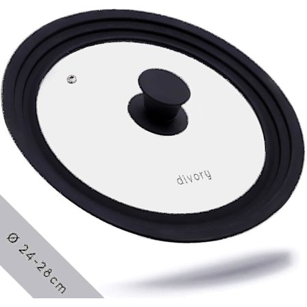 Universal Låg 28, 30 og 32 Låg Glaslåg med Silikonkant (FMY)