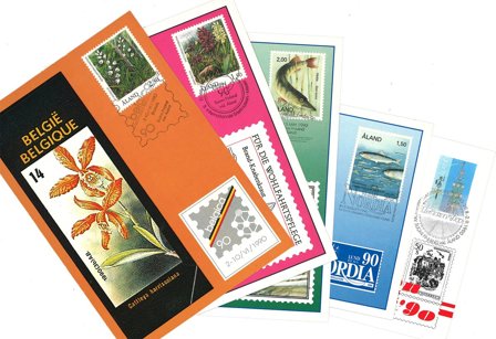 Åland 1990 - 5 udstillingskort