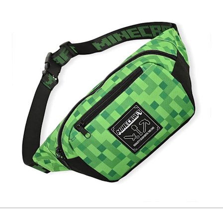 Minecraft leker Creeper ansikt ryggsekk midjeveske stor mengde