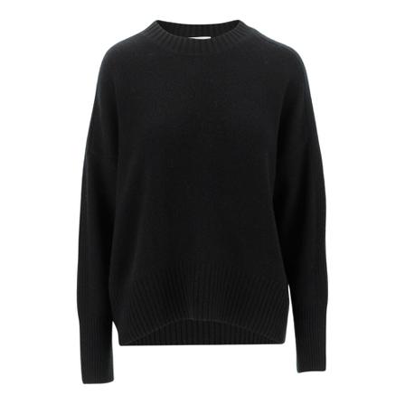 Allude Sweater made from pure cashmere Crew neck Long sleeves with ribbed detail Straight hem Ribbed edges Black Made in China Composition: 100% 