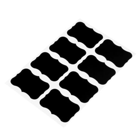 40-pak tavleetiketter, tavleetiketter Sort