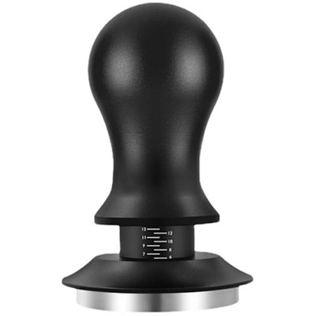 51mm Justerbar Dybde Kaffemåler med Skala Kalibreret Fjederbelastet Tampe Kaffedistributør