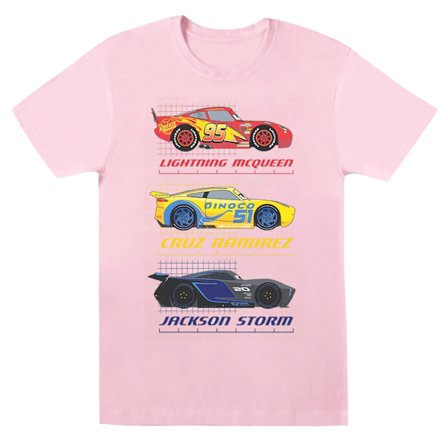 Disney Dam/Damer Bilar Racer Profil Bomulls Boyfriend T-shirt
