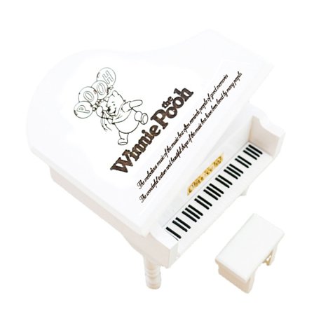 14 musik "Nalle Puh" vit pianoträ speldosa