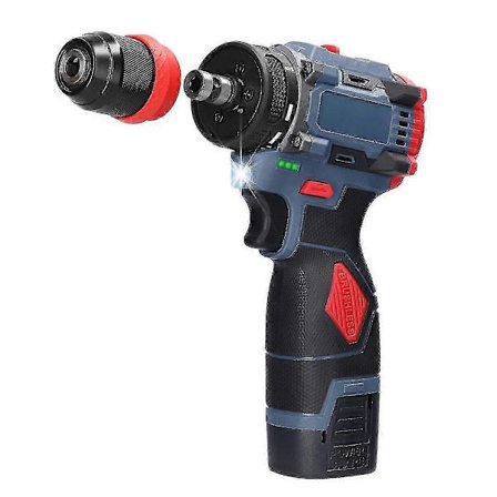 16.8V 2-i-1 Litium Drill Elektrisk Skrutrekker Multifunksjonelt Elektroverktøy 45Nm Dreiemoment Børsteløs Motor