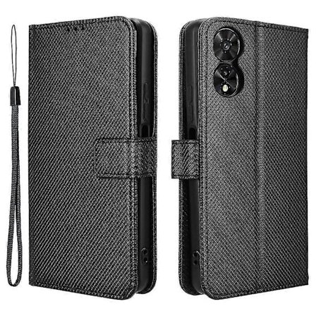 Fodral för TCL 505 T509K T5094 Diamanttextur PU Läder Kortplatser Ställ Telefonskal [DB]