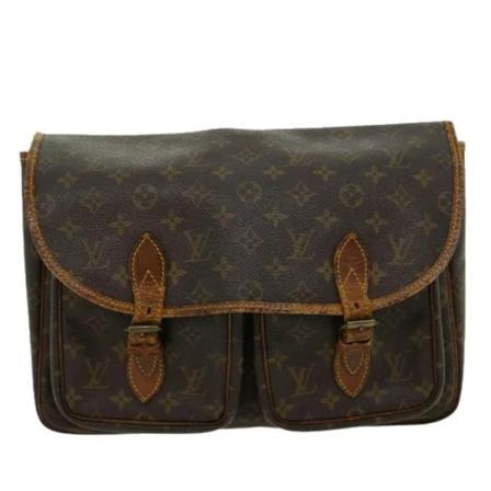 Louis Vuitton Vintage Brown Canvas Louis Vuitton Shoulder Väska brun, Dam Vintage Väskor, Dam, Storlek: ONE SIZE