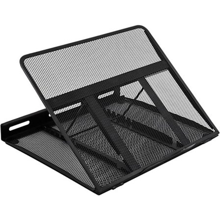 Ergonomisk Justerbar Laptop Stand - Ventileret Sort Laptop Holder, 33×28.7×18.5 cm